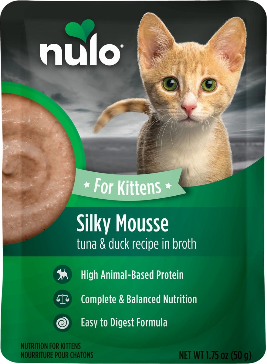 Nulo Silky Mousse Kitten Tuna & Duck Recipe in Broth Wet Cat Food