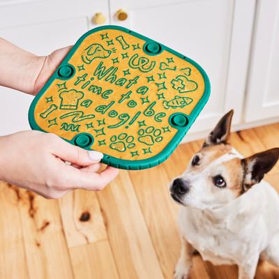 Woof Flipmat Interactive Treat Dispensing Dog Toy, Green, Large