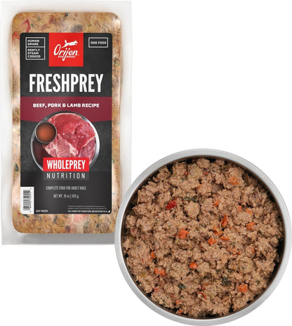 Orijen Freshprey Beef, Pork & Lamb Recipe Grain-Free Frozen Dog Food