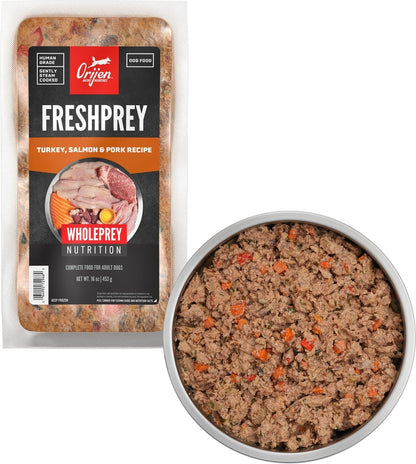 Orijen Freshprey Turkey, Salmon & Pork Recipe Grain-Free Frozen Dog Food