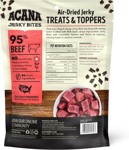 ACANA Jerky Bites Beef Flavor Grain-Free High-Protein Dog Treats