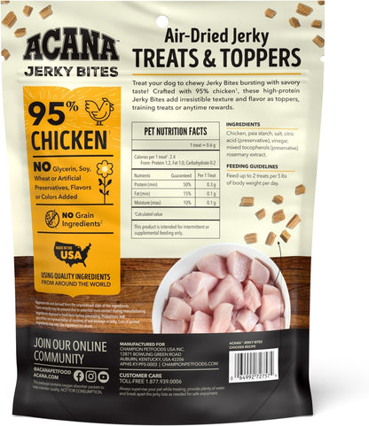 ACANA Jerky Bites Chicken Flavor Grain-Free High-Protein Jerky Dog Treats