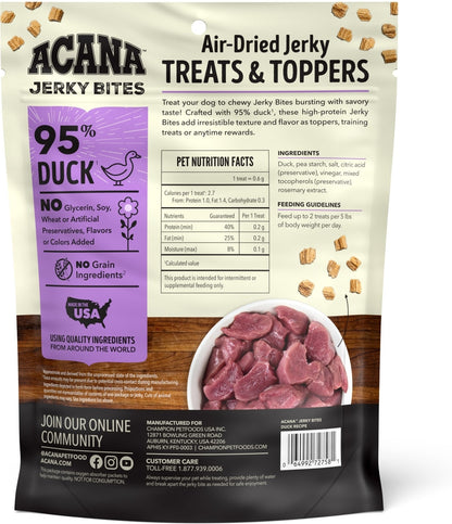 ACANA Jerky Bites Duck Flavor Grain-Free High-Protein Dog Treats