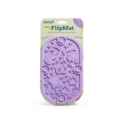 Woof Flipmat Interactive Treat Dispensing Dog Toy, Lavendar, Mini