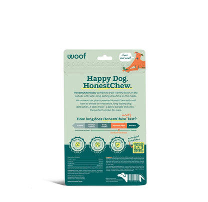 Woof HonestChew Meaty Beef Antler-shaped Plant-based Dog Chew Bone with Meat Covering