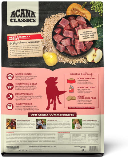 ACANA Classics Grain Free Beef & Barley Dry Dog Food