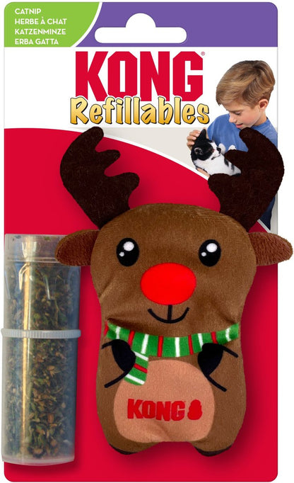 KONG Holiday Refillables Reindeer Catnip Cat Toy