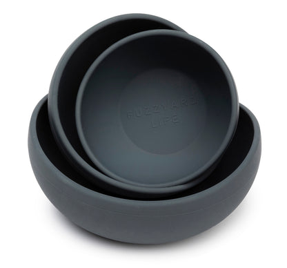 Fuzzyard Life Silicone Bowl, Slate Grey