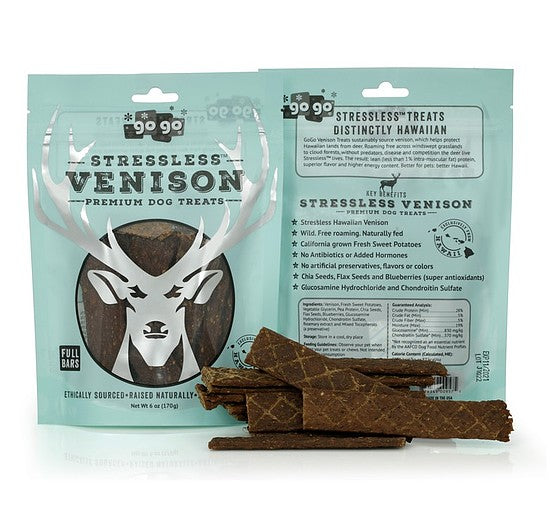 GoGo Stressless Wild Venison Premium Dog Treats