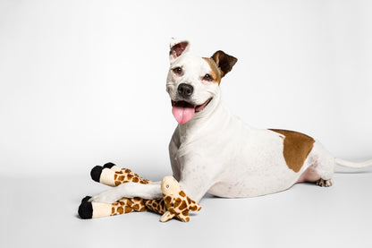 Fluff & Tuff "Nelly" - Giraffe Plush Dog Toy