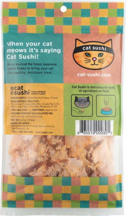 Earthly Cat Sushi Bonito Flakes Classic Cut Tuna Cat Treats