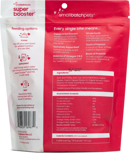 Smallbatch Freeze Dried Beef Super Booster Bites for Dog and Cats