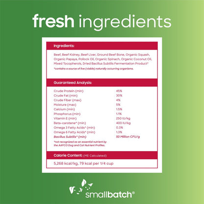 Smallbatch Freeze Dried Beef Super Booster Bites for Dog and Cats