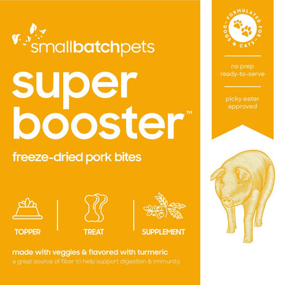 Smallbatch Freeze Dried Pork Super Booster Bites for Dog and Cats