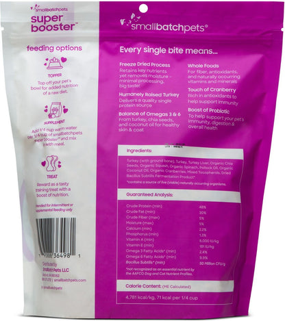 Smallbatch Freeze Dried Turkey Super Booster Bites for Dog and Cats