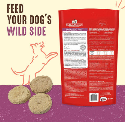 Stella & Chewy's Dog Tantalizing Turkey Dinner Patties Freeze-Dried Raw Dog Food
