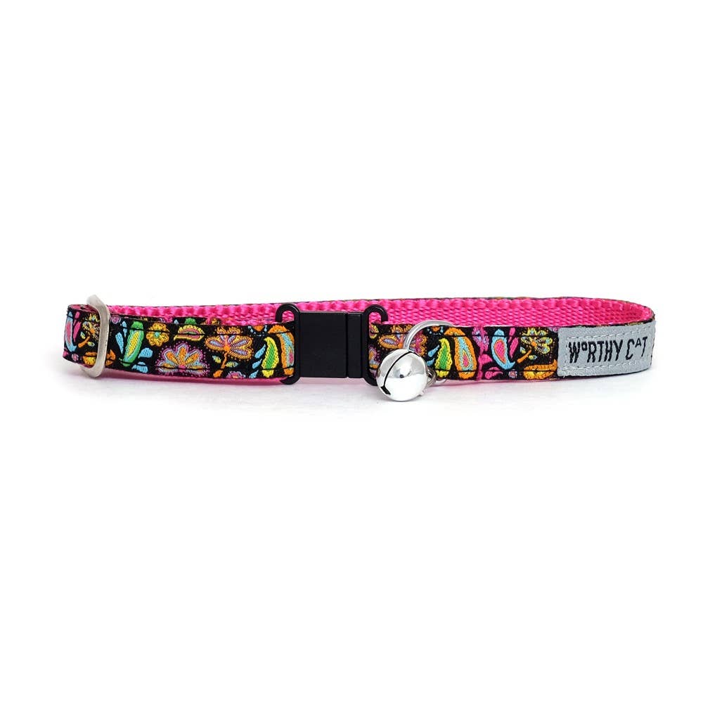 Worthy Cat - Floral Paisley Cat Collar
