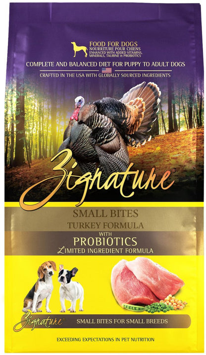 Zignature Small Bites Turkey Formula Dry Dog Food