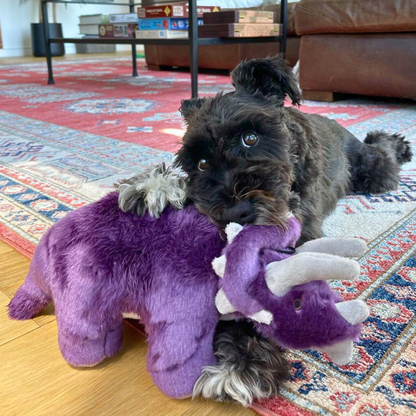 Fluff & Tuff "Charlie" - Triceratops Plush Dog Toy