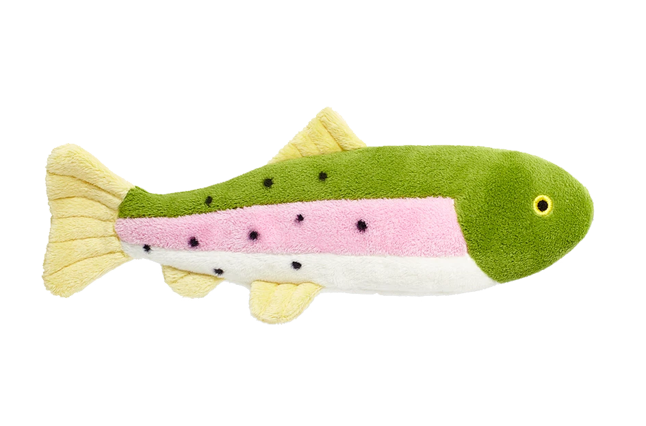 Fluff & Tuff "Burt" Lake Trout Plush Dog Toy