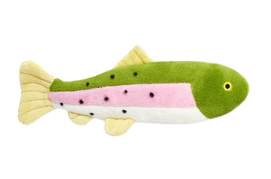 Fluff & Tuff "Burt" Lake Trout Plush Dog Toy