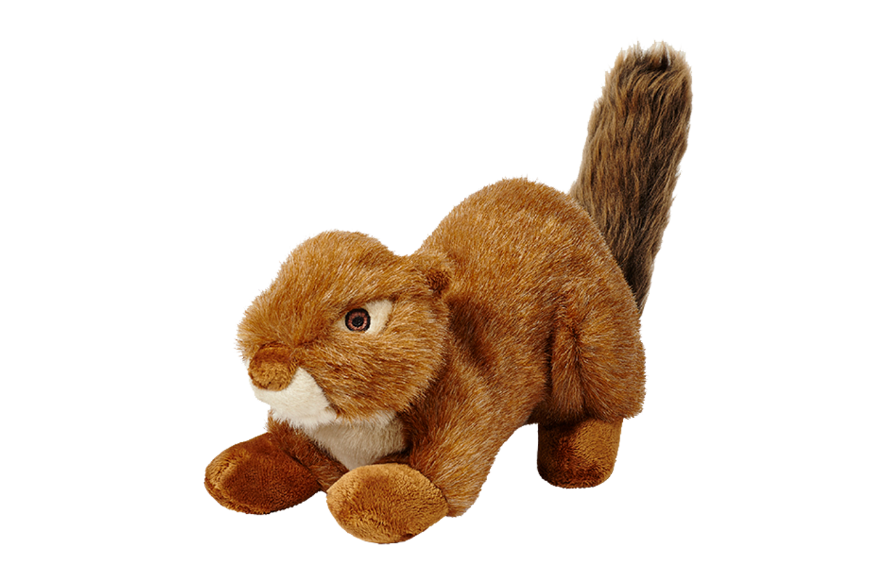 Fluff & Tuff "Red" - Squirrel Plush Dog Toy (Squeakerless)