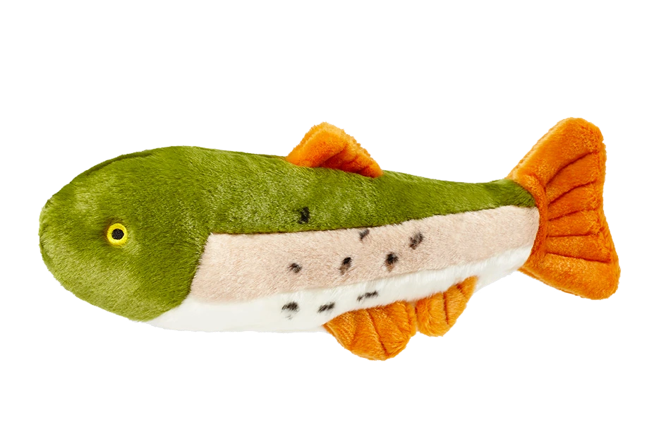 Fluff & Tuff "Ruby" Rainbow Trout Plush Dog Toy