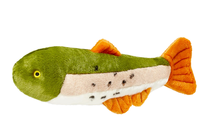 Fluff & Tuff "Ruby" Rainbow Trout Plush Dog Toy