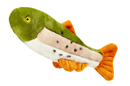 Fluff & Tuff "Ruby" Rainbow Trout Plush Dog Toy