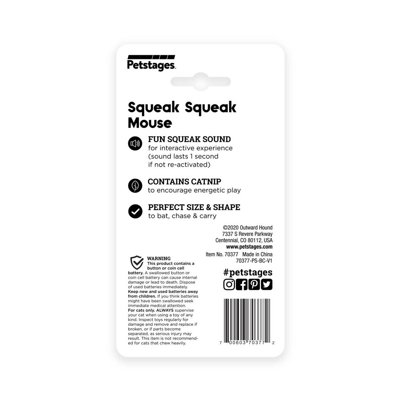 Catstages Squeak Squeak Mouse Cat Toy