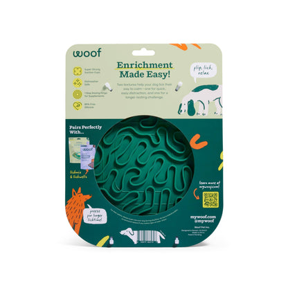 Woof Flipmat Interactive Treat Dispensing Dog Toy, Green, Large