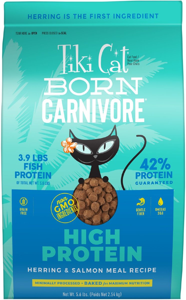 Tiki Cat Born Carnivore Grain Free Herring and Salmon Dry Food