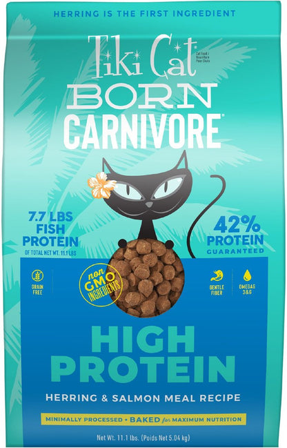 Tiki Cat Born Carnivore Grain Free Herring and Salmon Dry Food