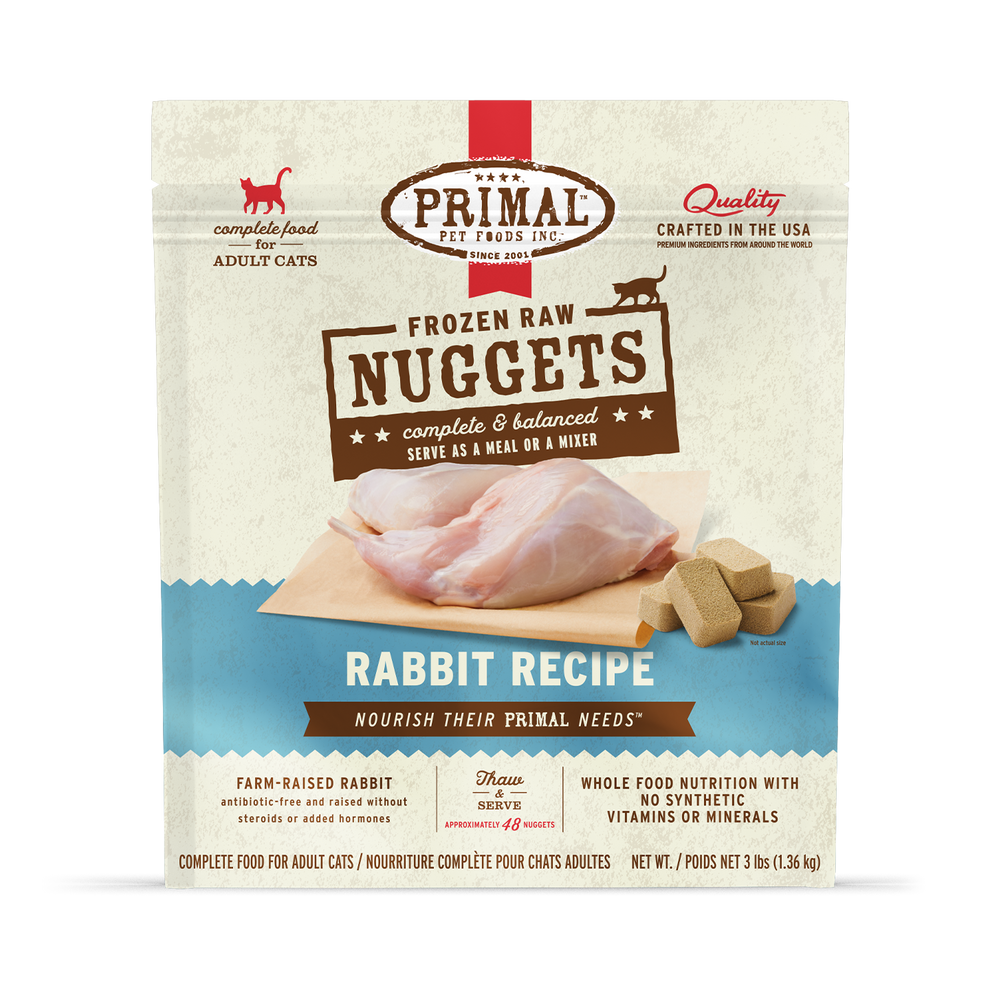 Primal Rabbit Formula Nuggets Frozen Cat Food