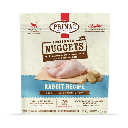 Primal Rabbit Formula Nuggets Frozen Cat Food