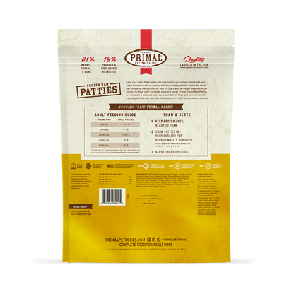 Primal Rabbit Formula Patties Frozen Dog Food