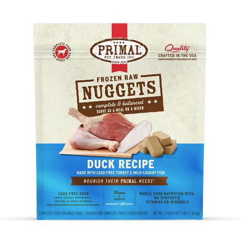 Primal Duck Formula Nuggets Frozen Dog Food