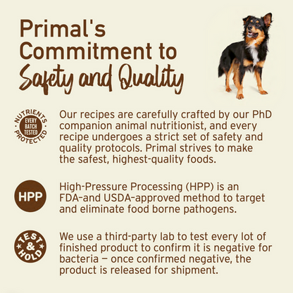 Primal Beef Formula Patties Frozen Dog Food