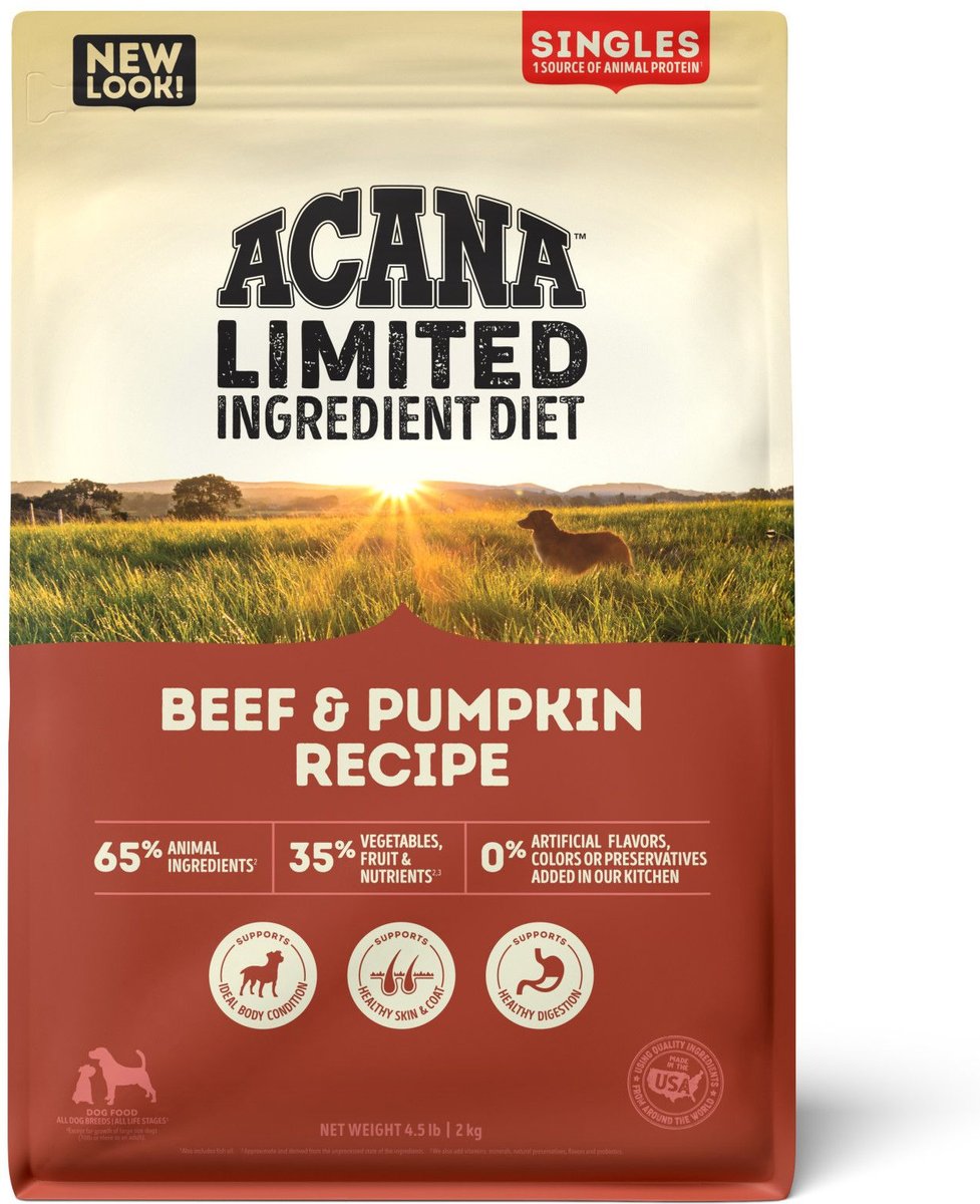 ACANA Singles Grain Free LID Beef & Pumpkin Dry Dog Food