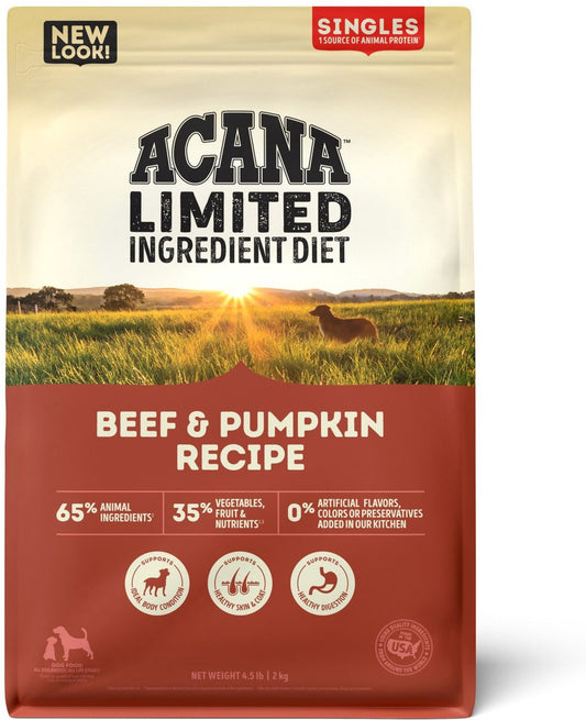 ACANA Singles Grain Free LID Beef & Pumpkin Dry Dog Food