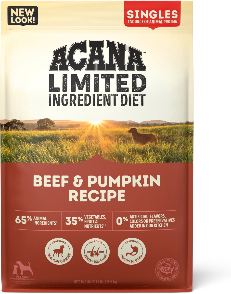 ACANA Singles Grain Free LID Beef & Pumpkin Dry Dog Food