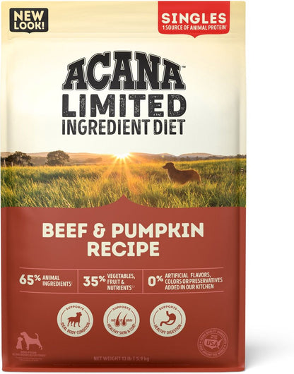 ACANA Singles Grain Free LID Beef & Pumpkin Dry Dog Food