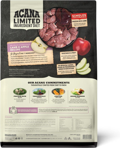 ACANA Singles Grain Free LID Lamb & Apple Dry Dog Food