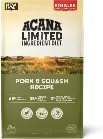 ACANA Singles Grain Free LID Pork & Squash Dry Dog Food