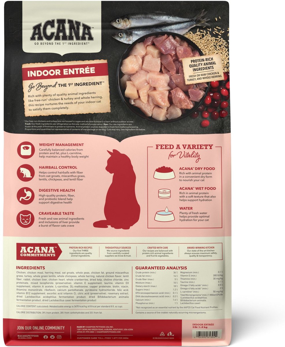 ACANA Indoor Entrée Chicken and Turkey Dry Cat Food