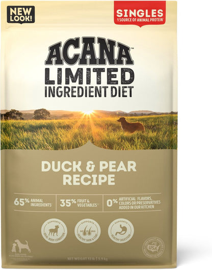 ACANA Singles Grain Free LID Duck & Pear Dry Dog Food