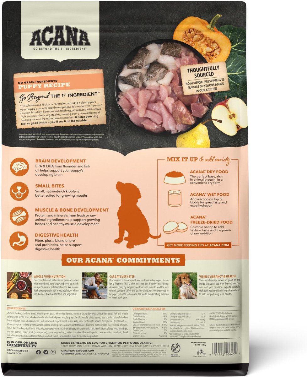 ACANA Grain Free Puppy Recipe Dry Dog Food