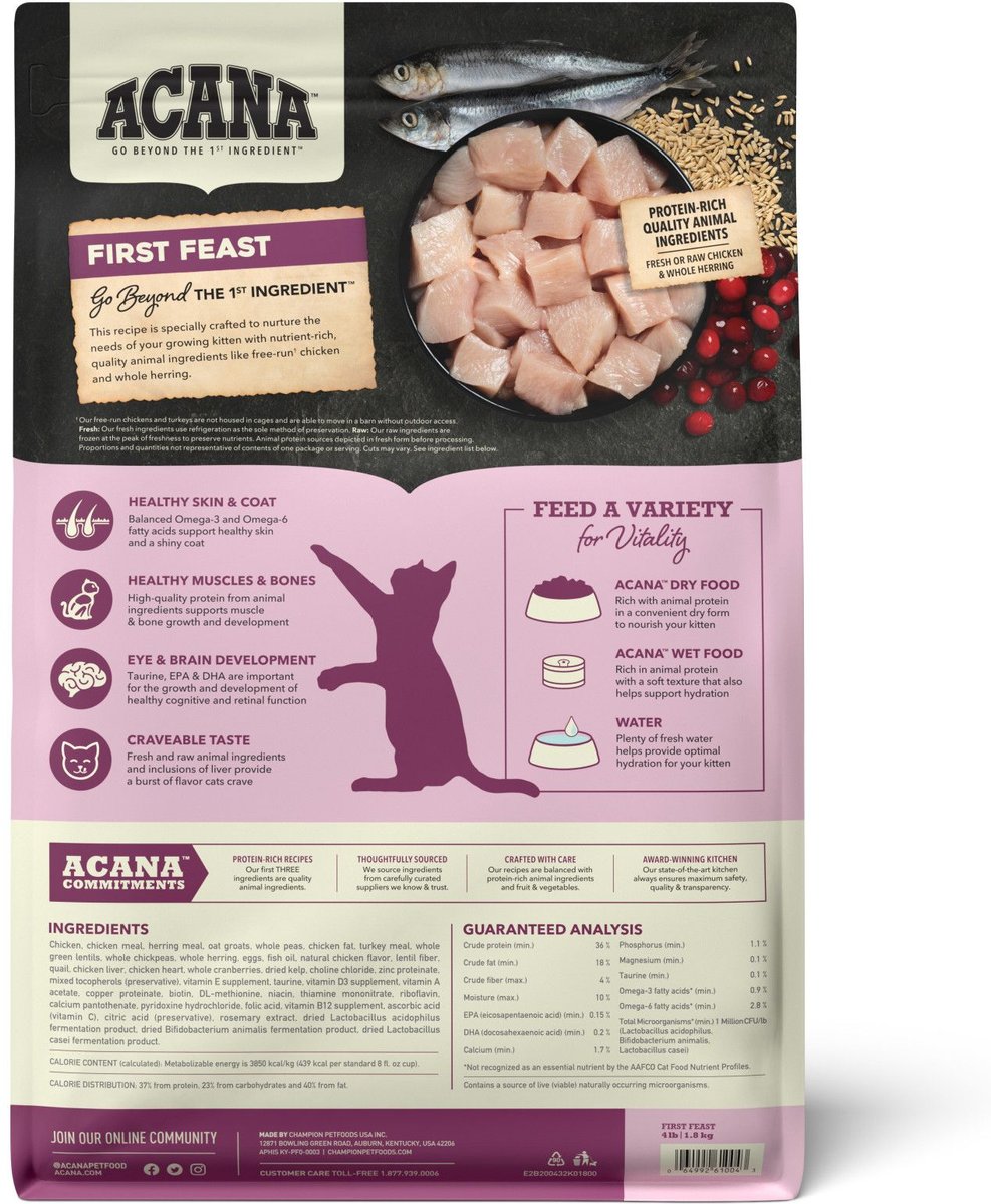 ACANA First Feast High-Protein Kitten Dry Cat Food