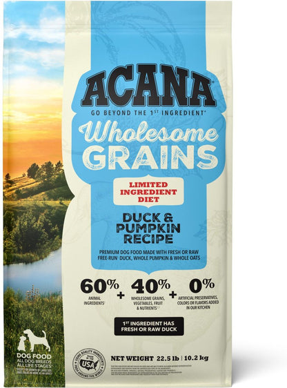 ACANA Singles + Wholesome Grains LID Duck & Pumpkin Dry Dog Food