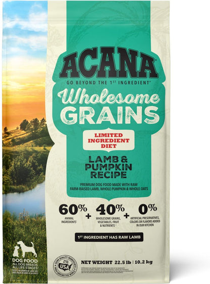 ACANA Singles + Wholesome Grains LID Lamb & Pumpkin Dry Dog Food